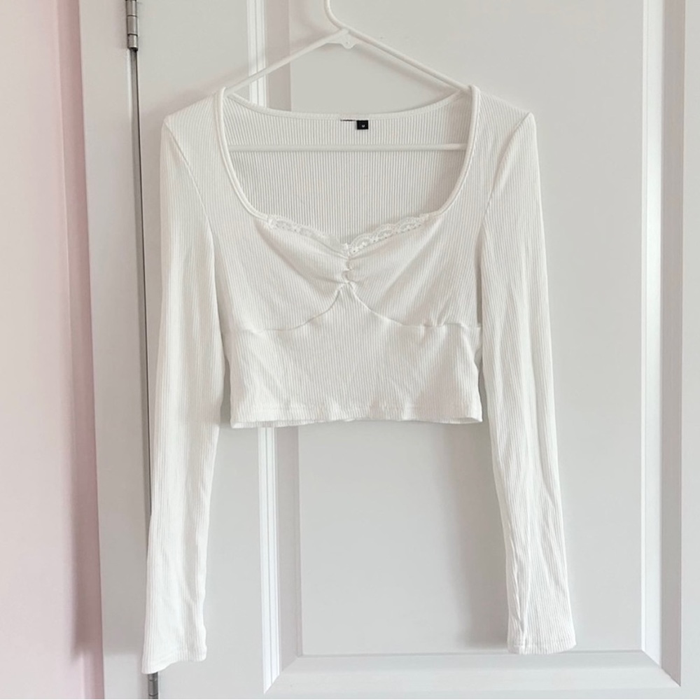 korean white lace trim sweetheart coquette acubi balletcore y2k top